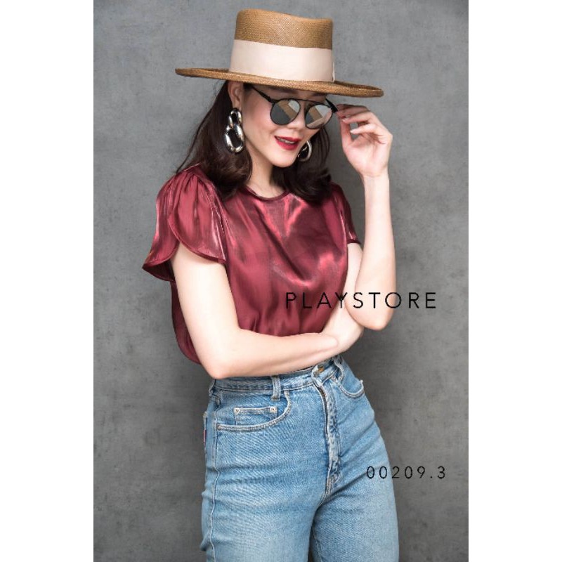 ป้าย-mirrorsister-00209-3-เสื้อทรงเก๋-แขนแต่งผ่าแหวกเหมือนกลีบดอกไม้