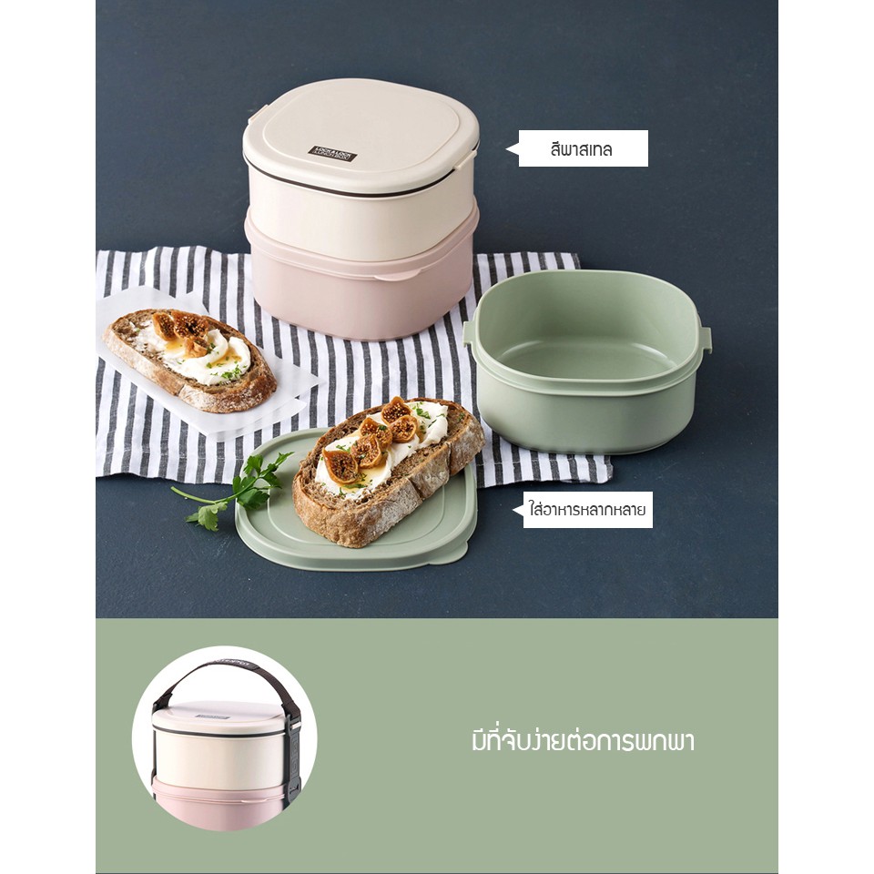 LocknLock ปิ่นโตใส่อาหาร 3 ชั้น 3-Tier Lunch Box ความจุ 520 ml. รุ่น ...