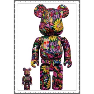 (ของแท้) BE@RBRICK Psychedelic Paisley 100％ &amp; 400％  (Bearbrick)