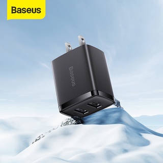 Baseus 10.5W / 17W / 20W / 30W USB Travel Charger Mini อะแดปเตอร์ติดผนังแบบพกพาชาร์จพอร์ตคู่ชาร์จโทรศัพท์สําหรับ iPhone Huawei Xiaomi