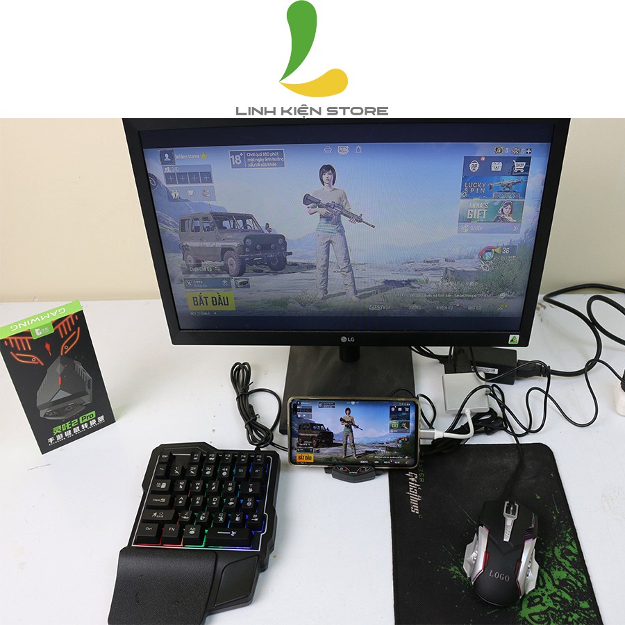 Lingzha 2 pro Converter + GK103 เมาส ์ คีย ์ บอร ์ ดคอมโบ + ประเภท C ...