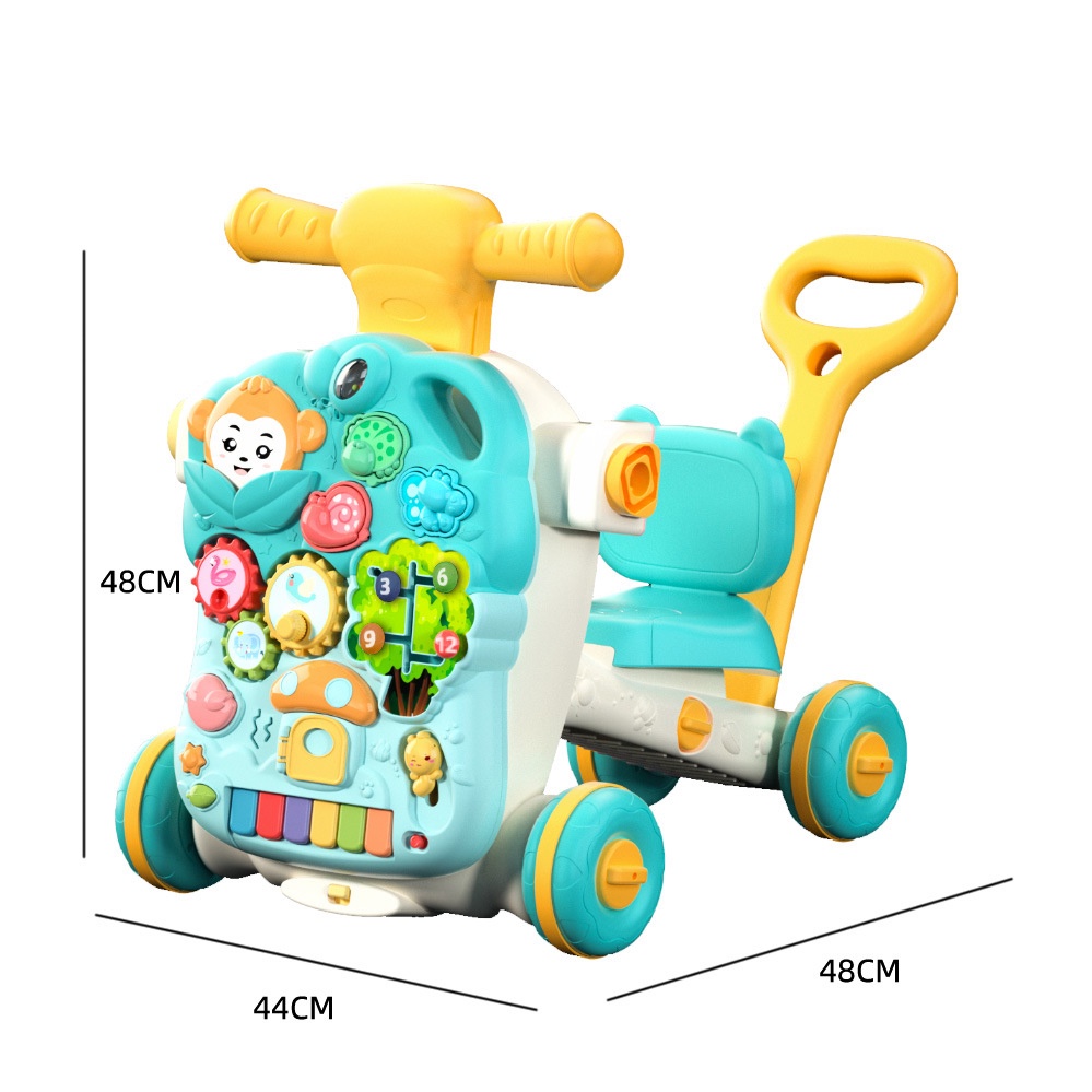 ภาพหน้าปกสินค้า5 in1 รถหัดเดินเด็ก รถผลักเดินเด็ก รถขาไถ Baby music walker มีถังถ่วงน้ำหนัก มีของเล่นฝึกพัฒนาการเดิน 17222 จากร้าน pritchzone บน Shopee