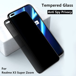 ฟิล์มกระจกเต็มจอ เหมาะสำรับ  Realme X3 / Realme X3 superzoom privacy protection Anti Spy ป้องกันการแอบดู ฟิล์มกันรอย Fully Cover Anti-peeping Protective Tempered Glass Film