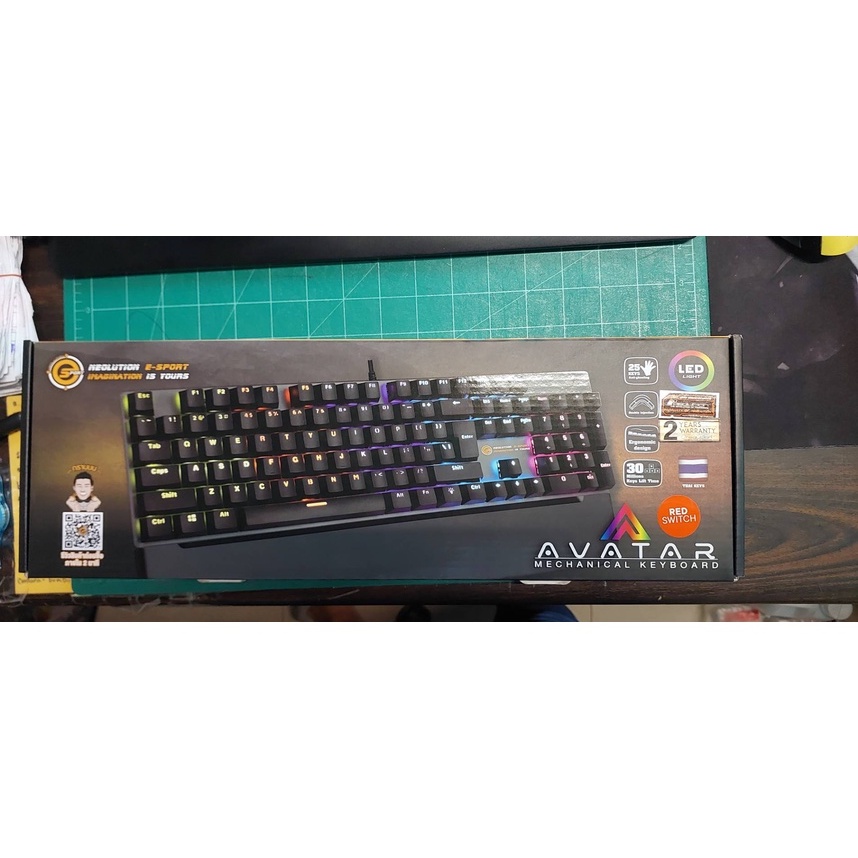 พร้อมส่ง-คีย์บอร์ด-neolution-e-sport-avatar-gaming-keyboard-mechanical-แมคคานิคอล-มือสอง-ใหม่เอี่ยม