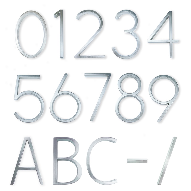 ป้ายบ้านเลขที่บ้านสีเงิน-12-ซม-0-9-ตัวอักษร-ตัวเลข-dash-slash-ประตูบ้าน-ที่อยู่