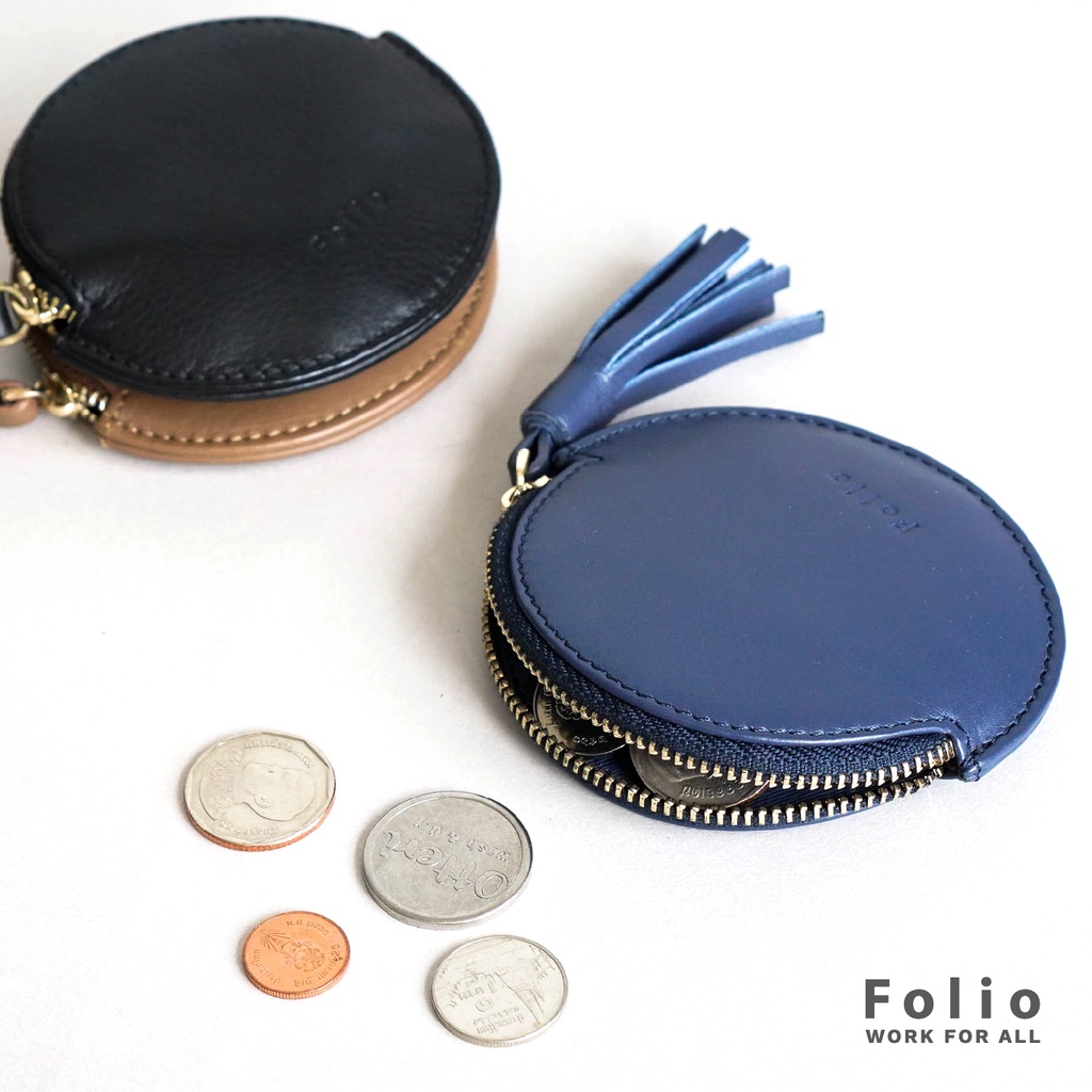 folio-รุ่น-frida-coin-bag-กระเป๋าใส่เหรียญ-ผลิตจากหนังแท้-เนื้อสัมผัสนิ่ม