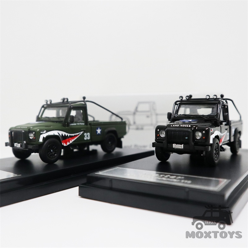 โมเดลรถยนต์ Master 1:64 Land Rover Defender PickUp Truck Shark สีดํา สี ...