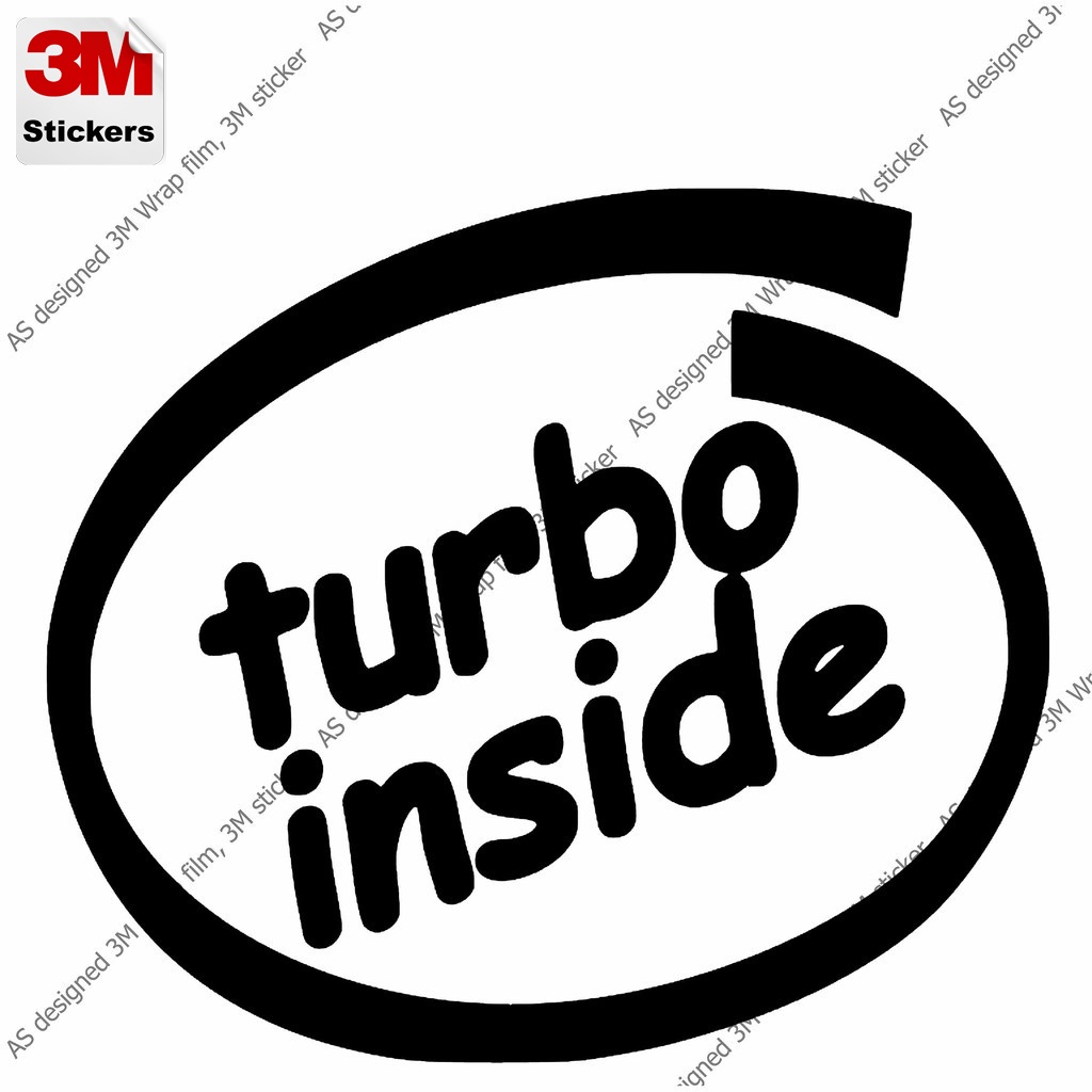 เทอร์โบ สติ๊กเกอร์ 3M ลอกออกไม่มีคราบกาว Turbo inside Removable 3M ...