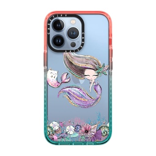 Mermaid Girl with Her Cat Mermaid | Transparent Case สินค้าพร้อมส่ง