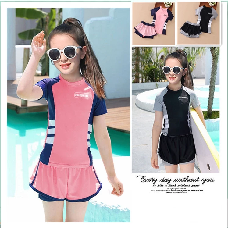 ชุดว่ายน้ำเด็กผู้หญิง 2 ชิ้น กันUV 18-40KG