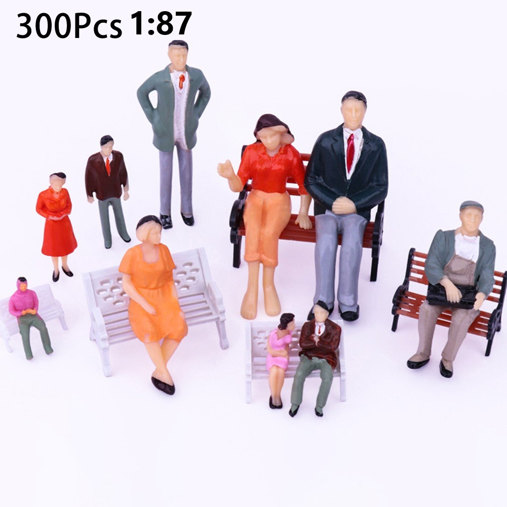 ready-stock-300pcs-railway-train-layout-1-87-ho-scale-painted-figures-model-people-passengernew