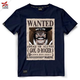 T-shirt DOP-1381 ลาย Wanted Gol D Roger