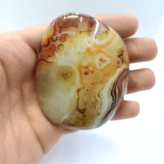 หินอาเกตแท้ธรรมชาติ 170 กรัม หินนำโชค หินมงคล Natural Agate Gemstone