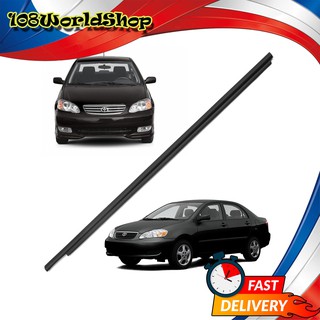 ยางรีดน้ำนอก หน้า-ซ้าย สี Black Corolla Toyota 4 ประตู ปี2003 - 2007