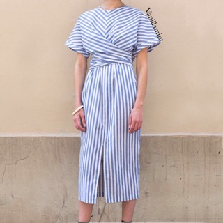 Vanilla Mint Korea Stripe Dress