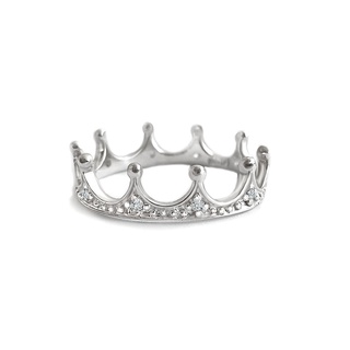 แหวนมงกุฎ-แหวนเจ้าหญิง-แหวนเพชร-แหวนเงินแท้-Princess-Diamond-CZ-Silver-Ring-Finejewelthai-R1397cz