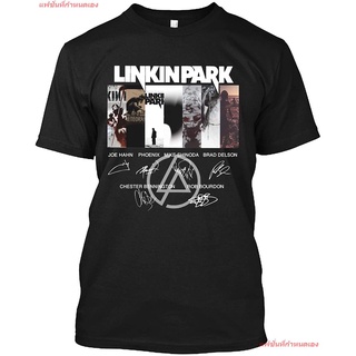 เสื้อยืดโอเวอร์ไซส์ลิงคินพาร์ก วงร็อค Rock Band Signature T Shirt Gift Tee For Men Women Linkin Park เสื้อยืดผู้หญิง เสื