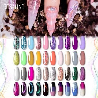 ROSALIND Nail Gel Polish Mini Soak Off Gel Polish Bright For Nail Art Design LED/UV Lamp 41-55