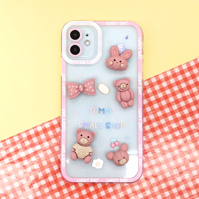 เคสมือถือvivo-y21-y91-y91c-c21นิ่มใสกันกล้องดอกไม้-ซิลิโคน-tpu-ติดการ์ตูนน่ารัก