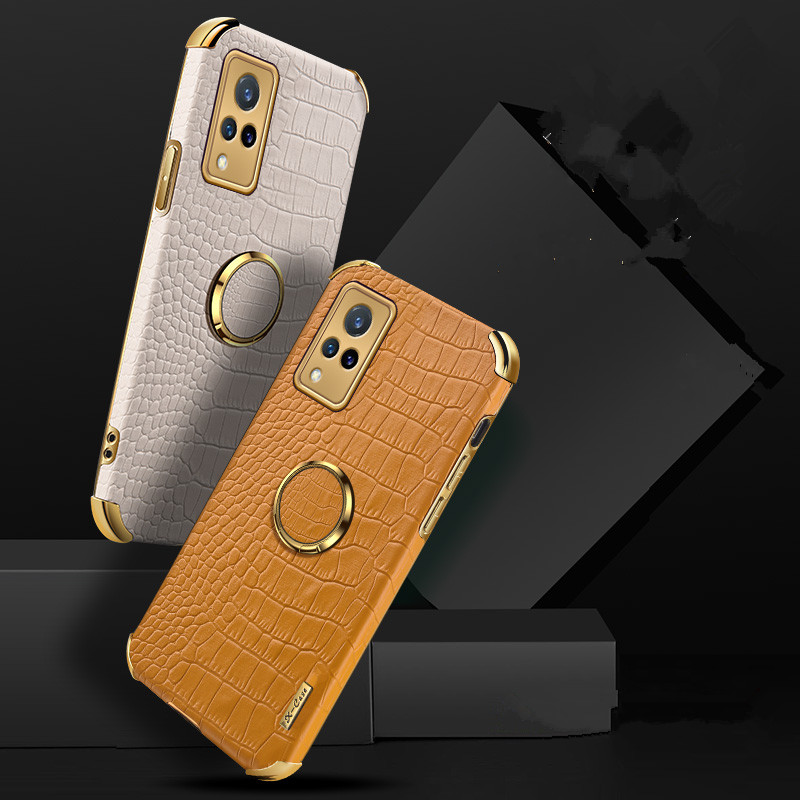 ภาพสินค้าVIVO V21 5G Case เคส Finger Ring Stand Vehicle Magnetic Features Phone Case เคสโทรศัพท High Quality Leather Protective Back Cover จากร้าน chuang168.th บน Shopee ภาพที่ 4