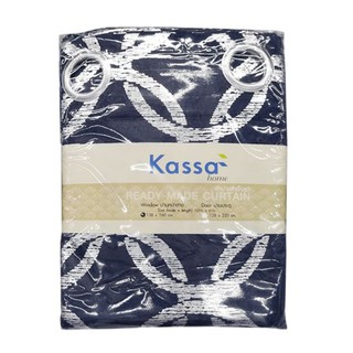 KASSA HOME ผ้าม่านตาไก่หน้าต่าง รุ่น MODO-VT-160 GMT ขนาด 138 x 160 ซม. สีฟ้า ผ้าม่าน มู่ลี่