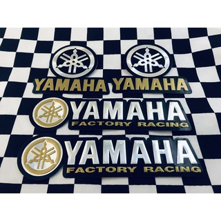ภาพหน้าปกสินค้าสติ๊กเกอร์ Yamaha Sticker สติกเกอร์ สีทอง แต่งรถ ติดรถ โลโก้ Logo 3D ตัวนูน มอเตอร์ไซค์ ยามาฮ่า Fino mslaz yzf r1 r6 r15 ที่เกี่ยวข้อง