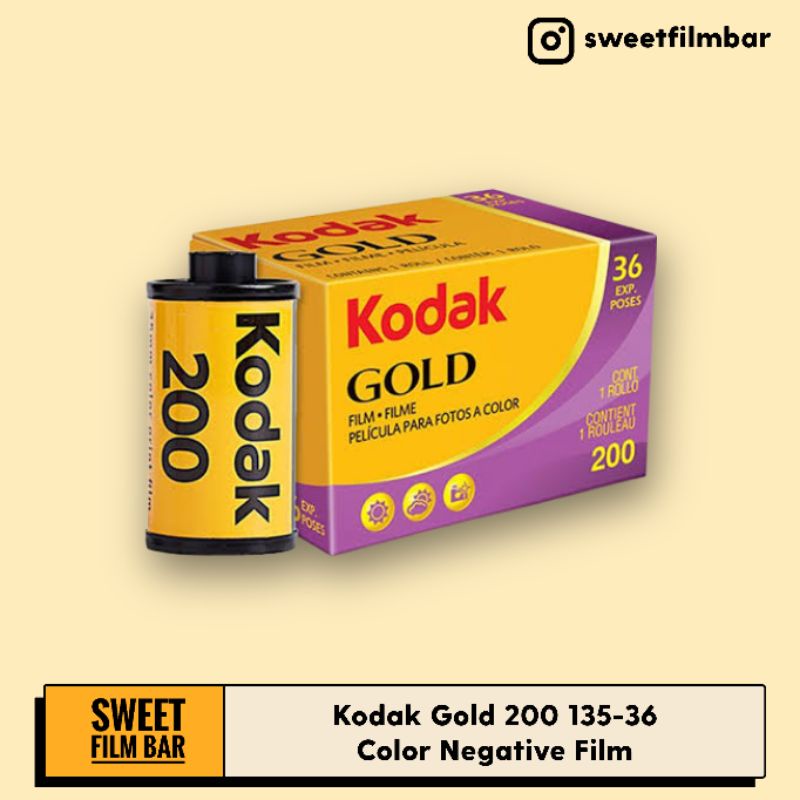 ภาพหน้าปกสินค้าKodak	Gold 200	135 (36exp) Color Negative Film	35mm 	Sweet Film Bar	ฟิล์มสี