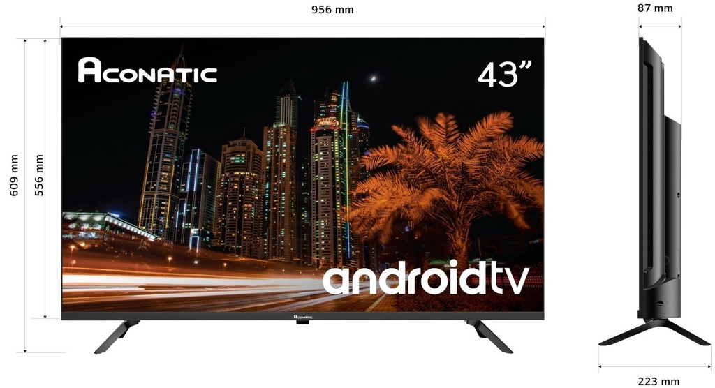 ข้อมูลเพิ่มเติมของ โปรถูกชัวร์ ลดเหลือ 5,362.- Android TV Aconatic LED FHD 43HS600AN 43 นิ้ว แอลอีดี แอนดรอยด์ ทีวี (รับประกัน 3 ปี) FramelessTV, Voice Contral , Android TV