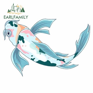 Earlfamily สติกเกอร์รอยสัก รูปปลาคาร์พ กะโหลก 3D ขนาด 13 ซม. DIY สําหรับติดตกแต่งรถยนต์ ATV