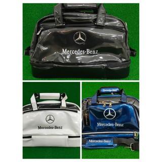 ภาพหน้าปกสินค้ากระเป๋าเสื้อผ้ากอล์ฟ Mercedes Benz, Mercedes Benz Synthethic PU Leather Golf boston bags Collections! ที่เกี่ยวข้อง