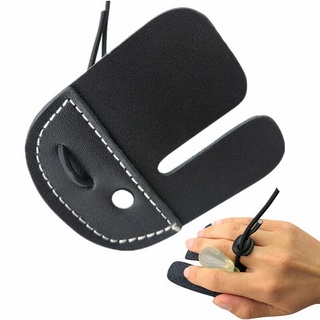 ยิงธนู Finger Tab Guard Bow Protector Gear Leather Recurve Bow Longbow