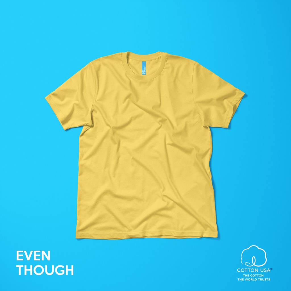 เสื้อยืด-even-though-สี-yellow-size-xl-ผลิตจาก-cotton-usa-100
