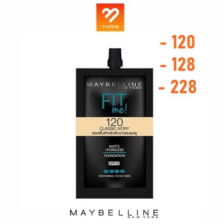 #ซอง รองพื้น Maybelline Fit Me Matte &amp; Poreless Foundation 5ml เมย์เบลลีน รองพื้น ฟิต มี แมท พอร์เลส ฟาวเดชั่น รองพื้น