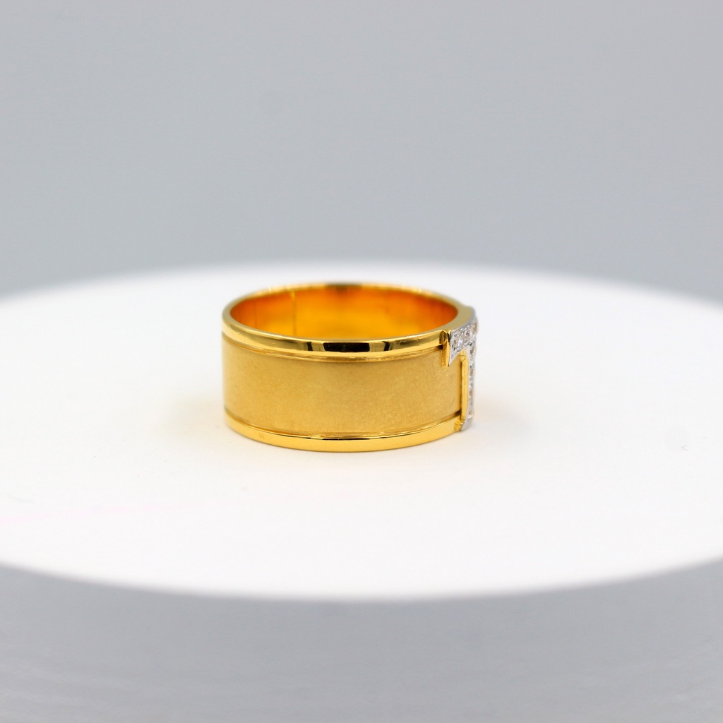 แหวนทองแท้-หลุดจำนำ-size-55-แหวนตัวอักษร-t-ฝังเพชร-ทองคำ18k