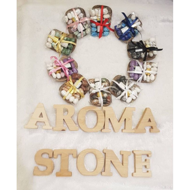 aroma-stone-diffuses-หินอโรมา-มีหลายกลิ่นให้เลือกพร้อมกับโบว์หลากสี