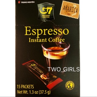 กาแฟดำจีเซเว่นG7 espresso instant coffee( 2.5gx15 packets)