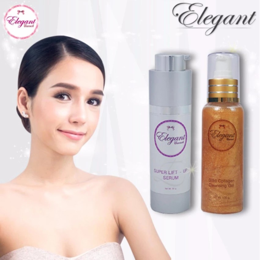 035-อิลิแกนท์-elegant-super-lift-up-serum-gold-collagen-cleansing-gel-ลดสิว-ฝ้า-กระ-รอยแผลเป็น