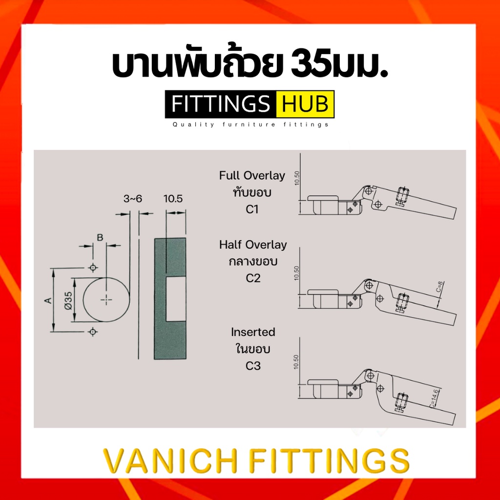 แพ็คคู่-เปลี่ยนฟรี-พร้อมสกรู-บานพับถ้วย-35มม-ทับขอบ-กลางขอบ-ในขอบ-ยี่ห้อ-fittingshub