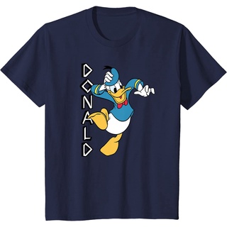 เสื้อยืดผ้าฝ้ายพิมพ์ลายขายดี เสื้อยืด พิมพ์ลาย Disney Donald Duck Jumping สวมใส่สบาย ระบายอากาศได้ดี