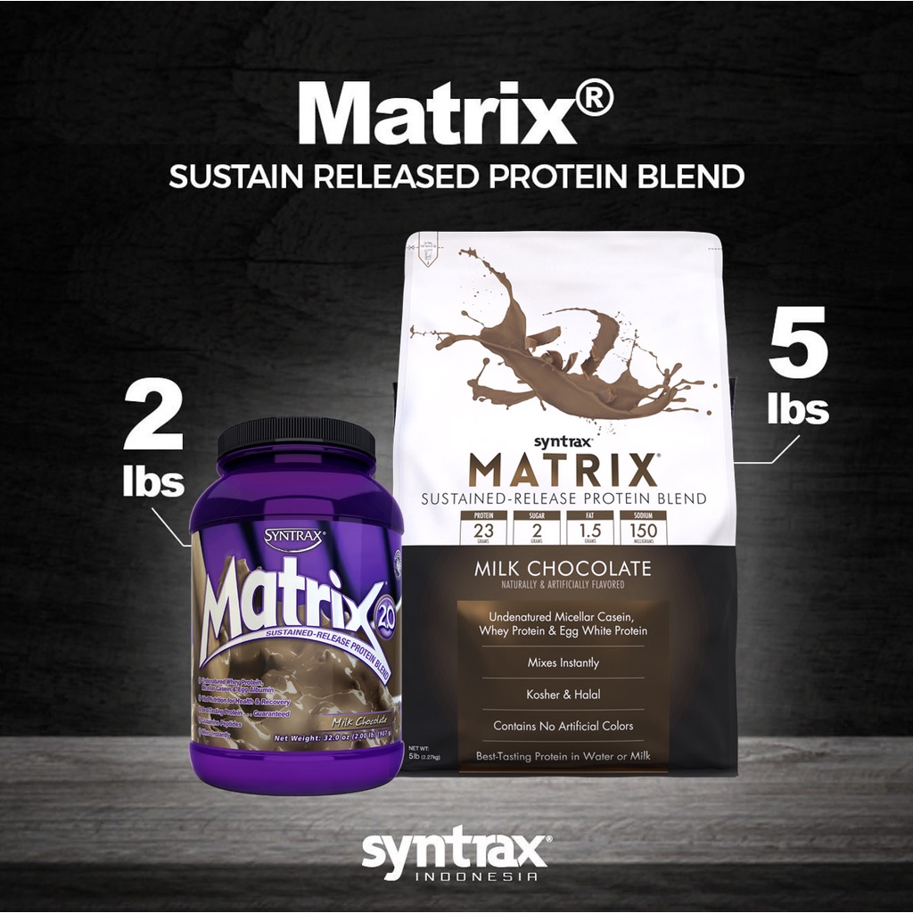syntrax-matrix-protein-blend-milk-chocolate-ขนาด-2-27-kg-5-lbs-เมื่อซื้อคู่กับรสชาติใดก็ได้-ในราคาพิเศษ-4-399-บาท-เวย์