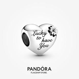 Pandora เครื่องรางหัวใจและใบโคลเวอร์ ของขวัญวันหยุด สําหรับผู้หญิง p804