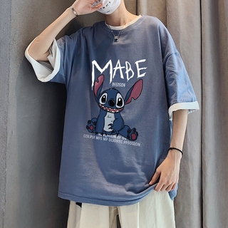 แขนสั้นTเสื้อชายinsเวอร์ชั่นเกาหลีของแนวโน้มของ Guochao Hip-Hop ฤดูร้อนแขนห้าฮาราจูกุพอร์ตคนรักลมแขนสั้นความเห็นอกเห็นใจ