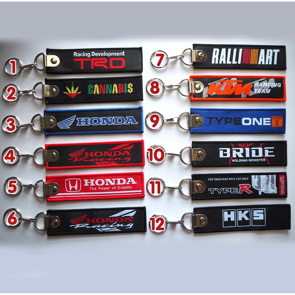 พวงกุญแจยาง-honda-racing-hks-type-r-bride-type-one-ktm-cannabis-trd-ฮอนด้า-กัญชา-aprilla-ohlin