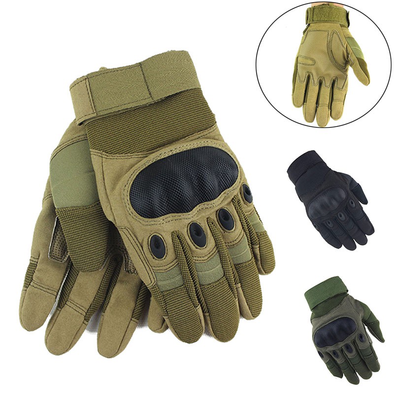 ราคาและรีวิวTactical Touch Screen Hard Shell Protection Outdoor Sport Tactical Gloves