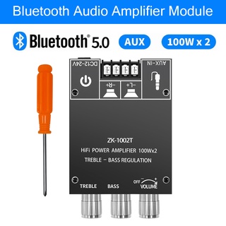 ภาพหน้าปกสินค้า🔥จัดส่งจากประเทศไทย 5.0 Zk-1002T 100W * 2 Bluetooth Amplifier เสียงแหลมและซับวูฟเฟอร์เสียงแหลมเครื่องขยายเสียงสเตอริโอเบ ที่เกี่ยวข้อง