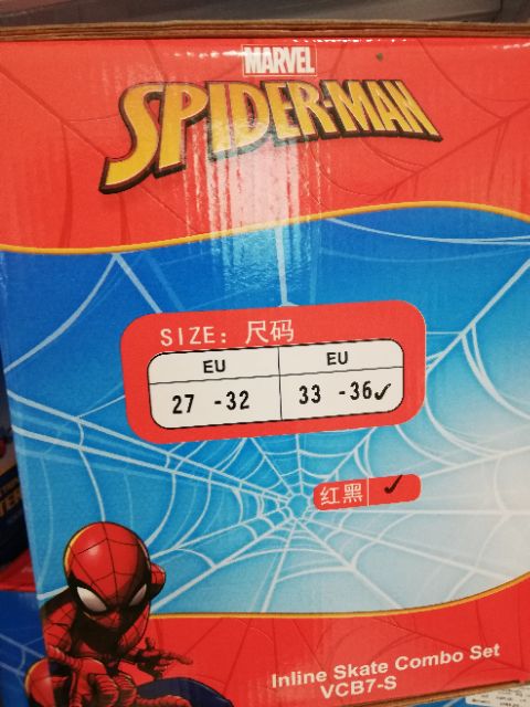 inline-skate-spidermanและมิ้กกี้-แท้พร้อมอุปกรณ์