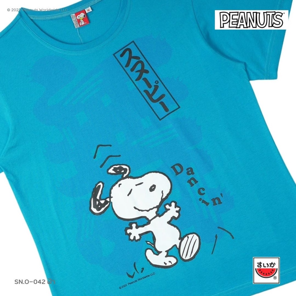 cotton-tshirts-แตงโม-suika-เสื้อแตงโมคอกลม-สนูปปี้-sn-o-042