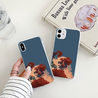 flowers เคสไอโฟน  iPhone 11 12 13 พลัส cute 14 7 8 plus se2020 13 promax 8  pro max phone case Xr Xs X max เคส นิ่ม