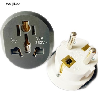 ภาพขนาดย่อของภาพหน้าปกสินค้าwei 1PCS EU Plug Adapter Universal 16A USto EU converter Socket AU US UK CN To EU ie จากร้าน weijiao.th บน Shopee