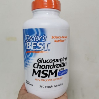 ภาพหน้าปกสินค้ากลูโคซามีน​ Doctor\'s Best, Glucosamine Chondroitin MSM with OptiMSM 360 Veggie Capsules ที่เกี่ยวข้อง